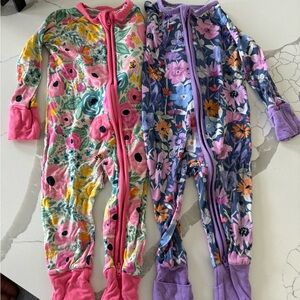 Little Sleepies floral bundle 3-6